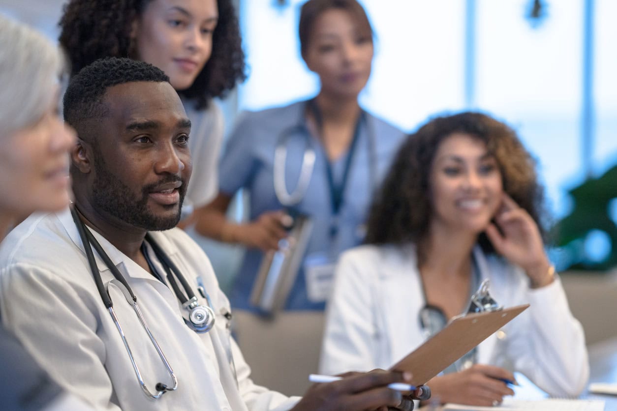 Diverse Medical Team Meeting